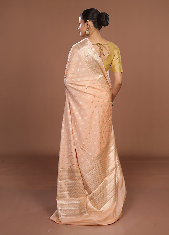 Pink Dupion Silk Saree With Blouse Piece