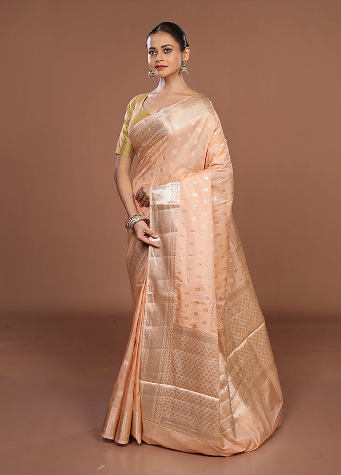 Pink Dupion Silk Saree With Blouse Piece