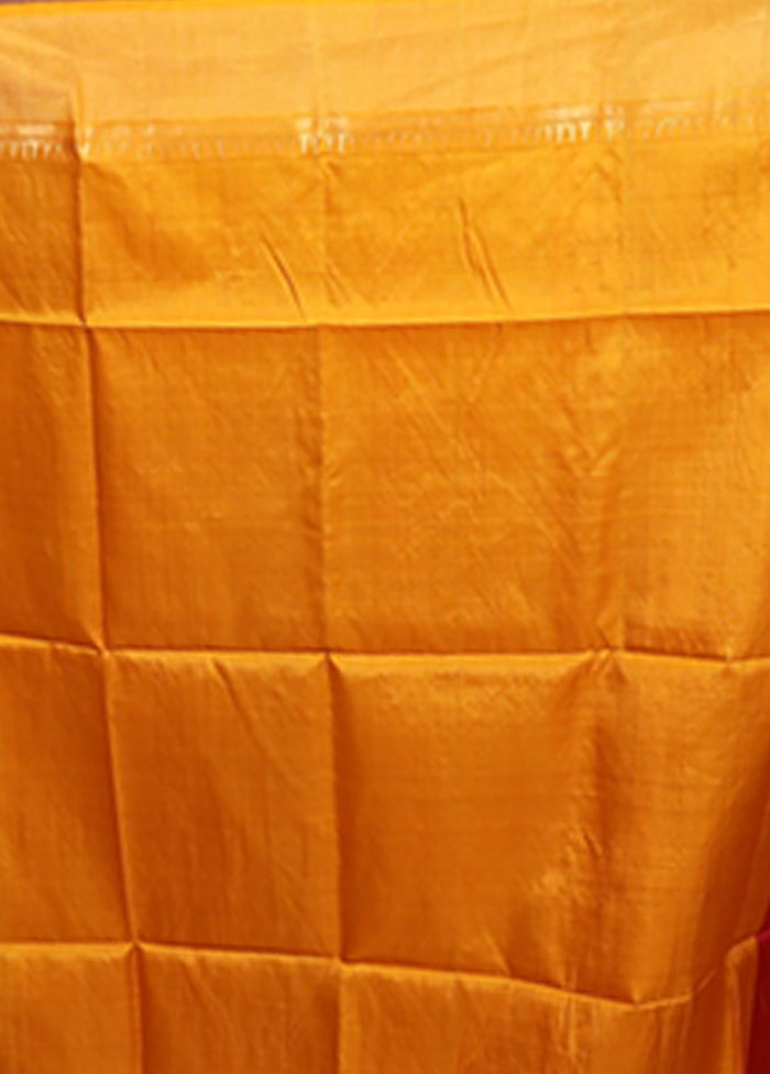 Multicolor Handloom Kanjivaram Pure Silk Saree With Blouse Piece