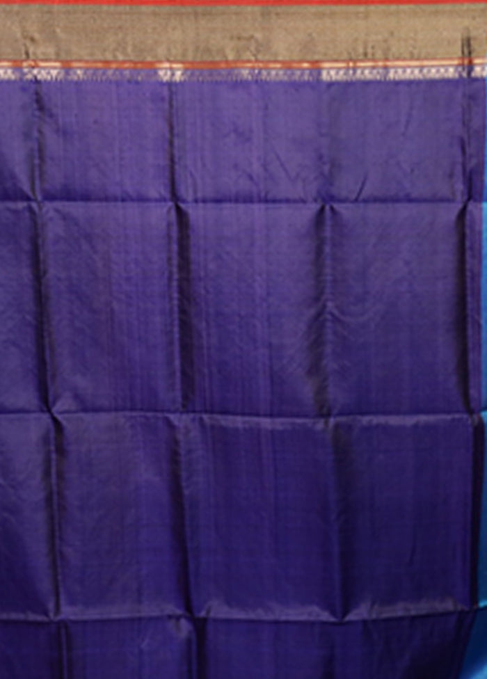 Multicolor Handloom Kanjivaram Pure Silk Saree With Blouse Piece