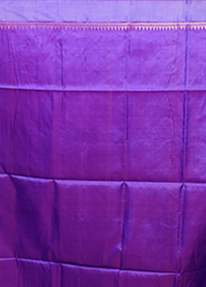 Multicolor Handloom Kanjivaram Pure Silk Saree With Blouse Piece