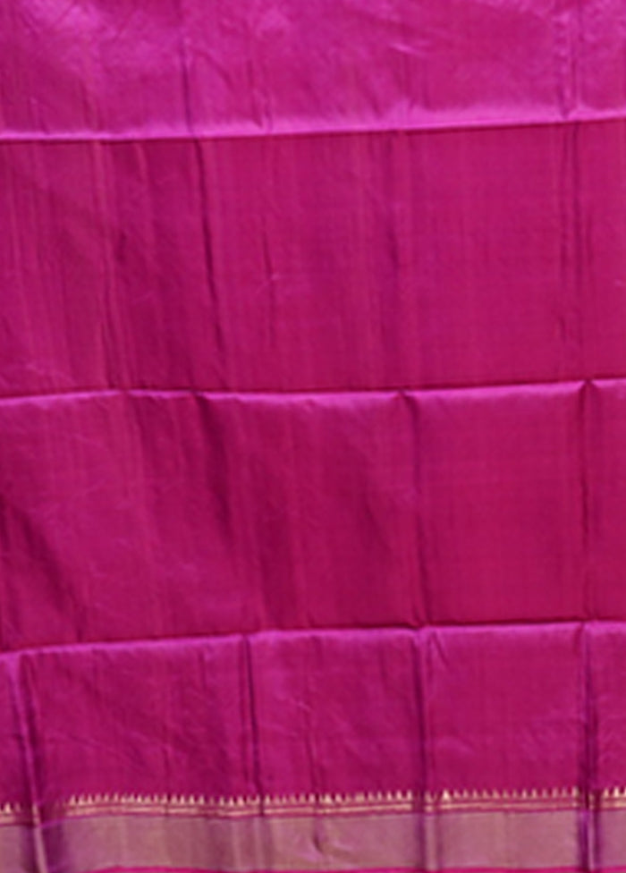 Multicolor Handloom Kanjivaram Pure Silk Saree With Blouse Piece