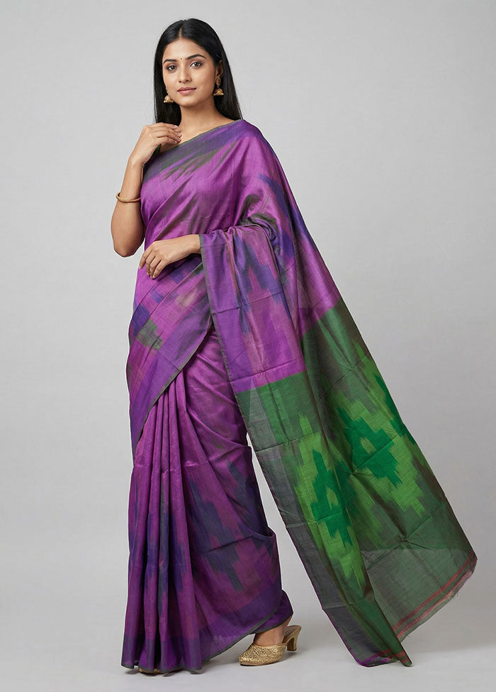 Multicolor Kanjivaram Silk Saree With Blouse Piece