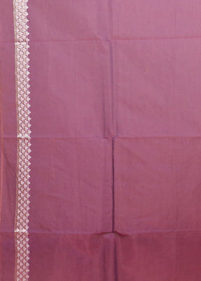 Purple Kora Silk Saree With Blouse Piece