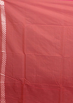 Pink Kora Silk Saree With Blouse Piece