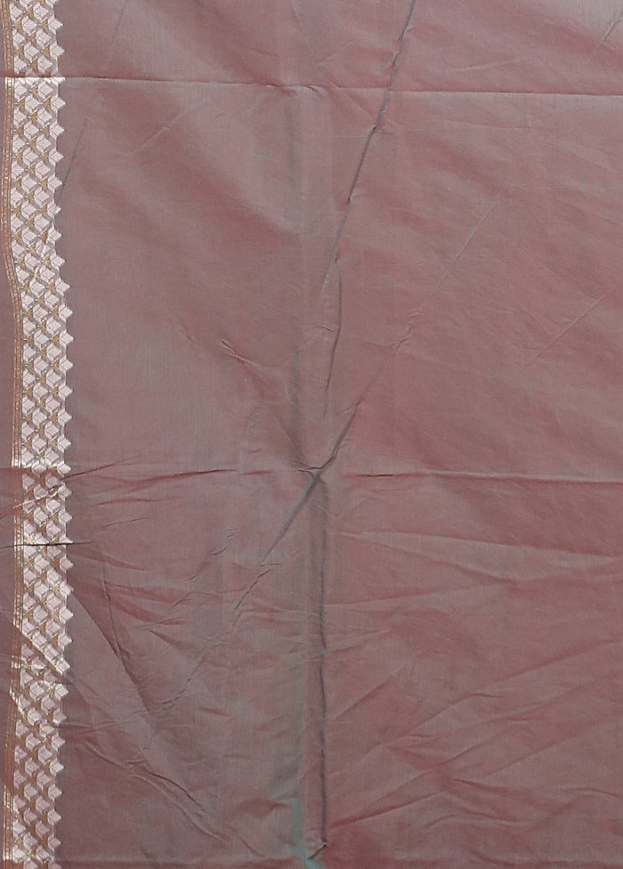Grey Kora Silk Saree With Blouse Piece