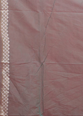 Grey Kora Silk Saree With Blouse Piece