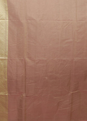 Cream Kora Silk Saree With Blouse Piece