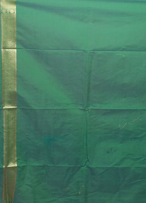 Green Kora Silk Saree With Blouse Piece