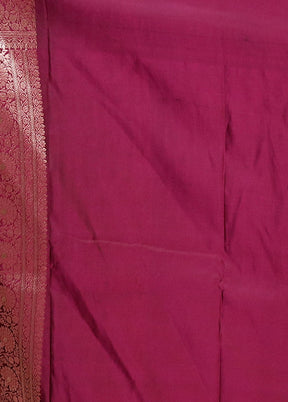 Maroon Katan Silk Saree With Blouse Piece