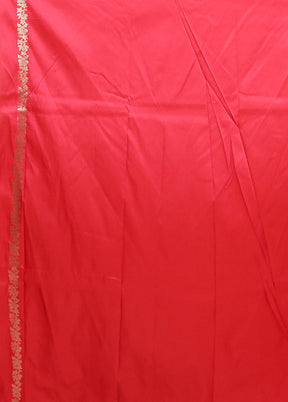 Pink Katan Silk Saree With Blouse Piece