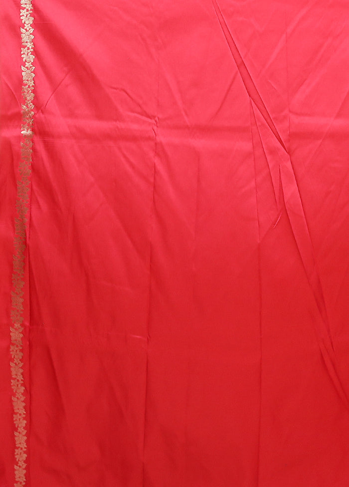 Pink Katan Silk Saree With Blouse Piece