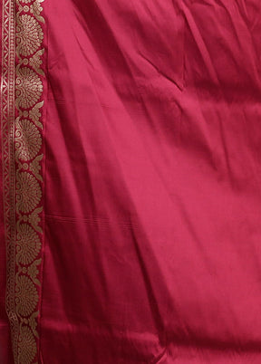 Maroon Katan Silk Saree With Blouse Piece