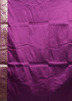 Purple Katan Silk Saree With Blouse Piece
