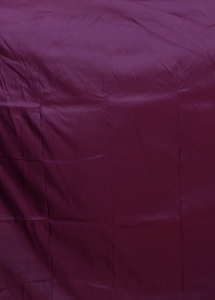 Purple Katan Silk Saree With Blouse Piece