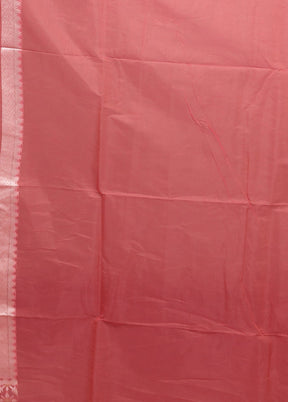 Pink Kora Silk Saree With Blouse Piece