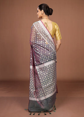 Green Kora Silk Saree With Blouse Piece