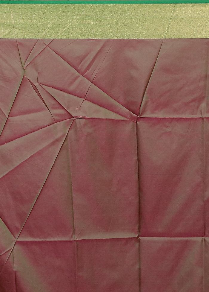 Pink Dupion Silk Saree With Blouse Piece