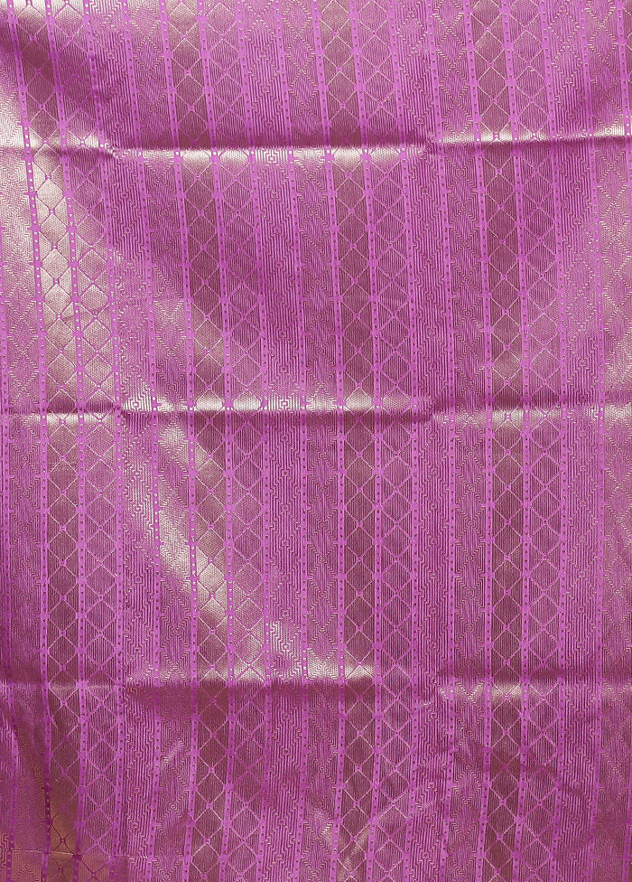 Purple Dupion Silk Saree With Blouse Piece