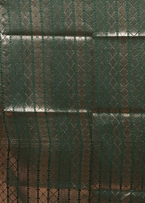 Green Dupion Silk Saree With Blouse Piece