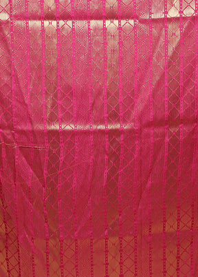 Yellow Dupion Silk Saree With Blouse Piece
