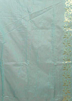 Green Jamdani Cotton Saree Without Blouse Piece