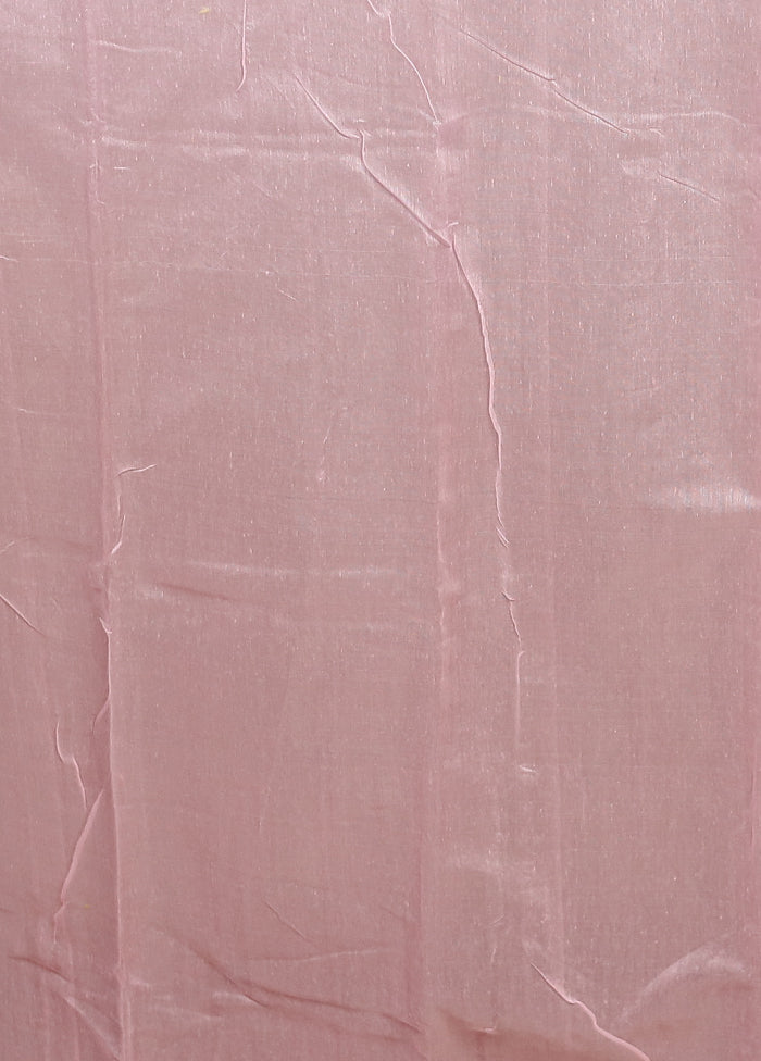 Pink Jamdani Cotton Saree Without Blouse Piece