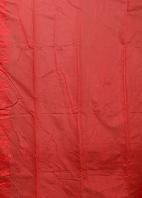 Red Jamdani Cotton Saree Without Blouse Piece