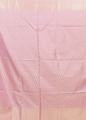 Pink Dupion Silk Saree With Blouse Piece