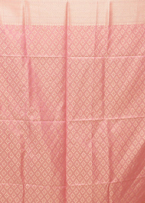 Pink Dupion Silk Saree With Blouse Piece