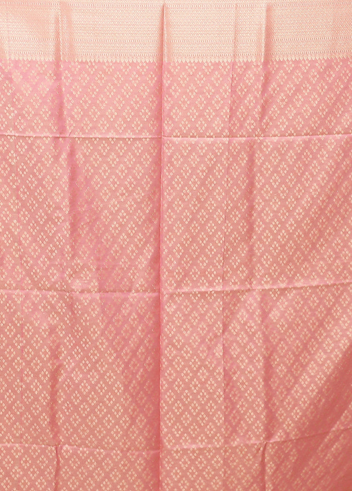 Pink Dupion Silk Saree With Blouse Piece
