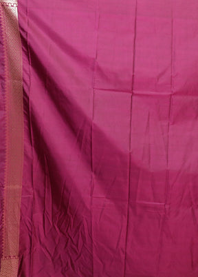 Purple Katan Silk Saree With Blouse Piece