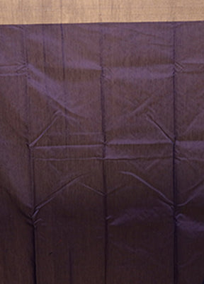 Purple Handloom Chanderi Pure Silk Saree With Blouse Piece