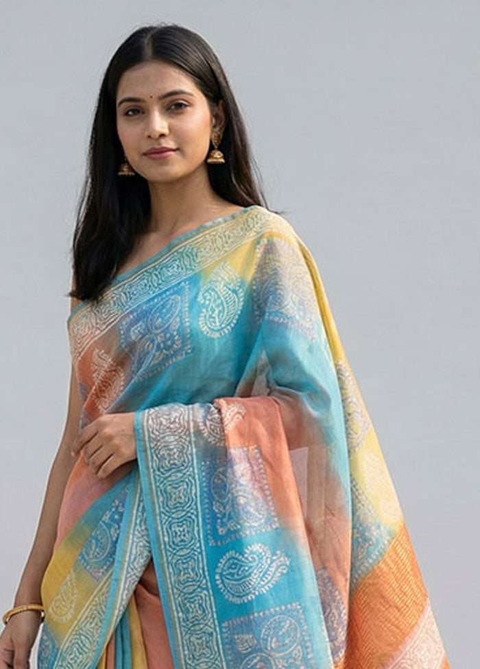Pink Handloom Tussar Silk Saree With Blouse Piece
