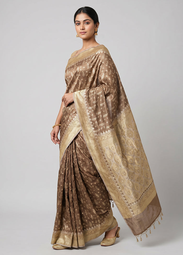 Cream Tissue Silk Saree With Blouse Piece