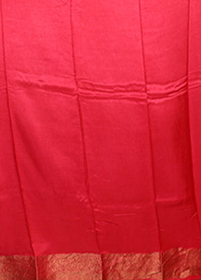 Pink Chanderi Silk Saree With Blouse Piece
