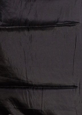 Black Dupion Silk Saree With Blouse Piece