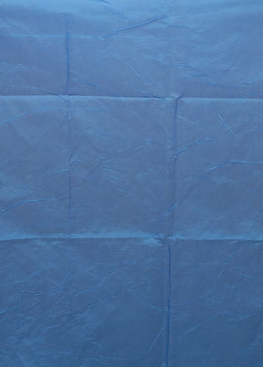 Blue Kora Silk Saree With Blouse Piece