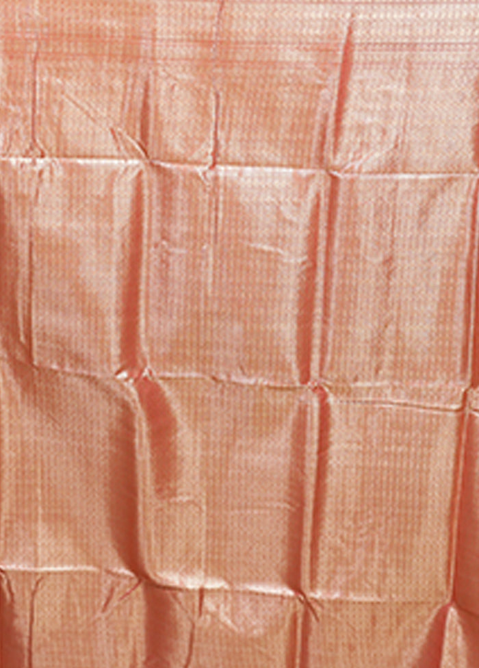 Pink Dupion Silk Saree With Blouse Piece