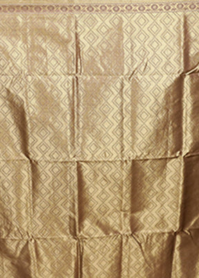 Grey Dupion Silk Saree With Blouse Piece