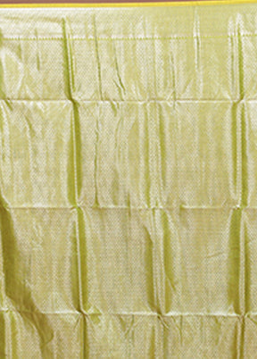 Green Dupion Silk Saree With Blouse Piece