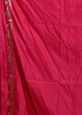 Pink Katan Silk Saree With Blouse Piece