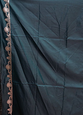 Green Katan Silk Saree With Blouse Piece