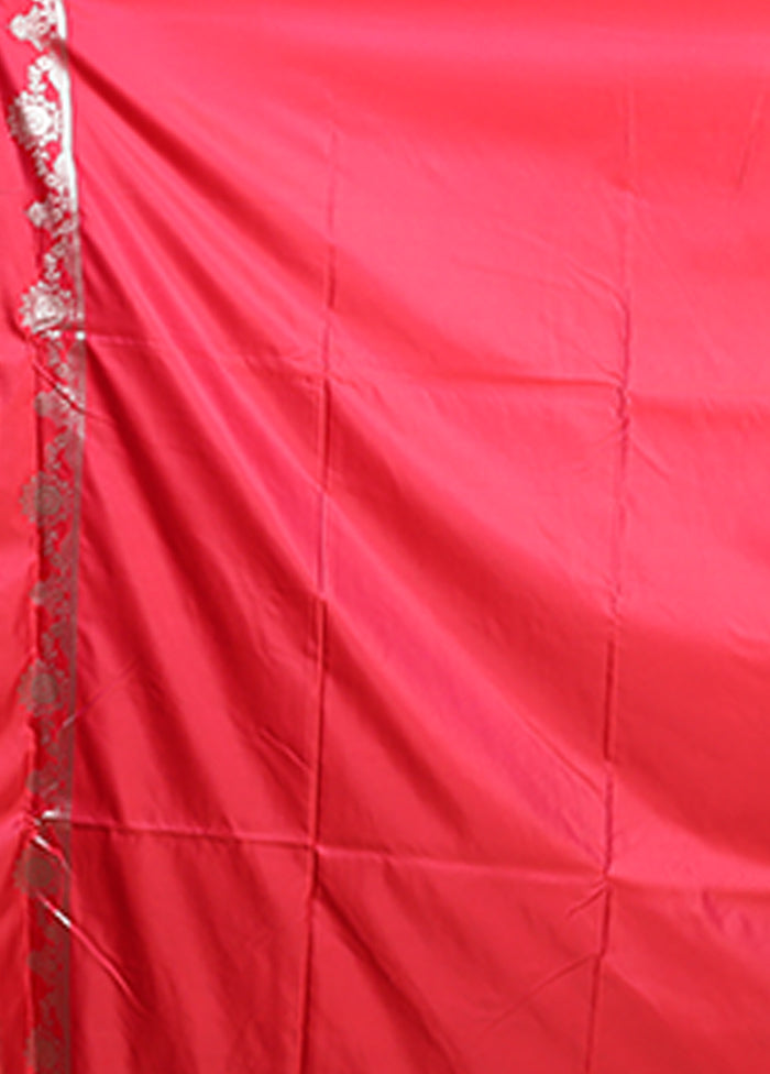 Pink Katan Silk Saree With Blouse Piece