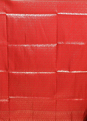 Blue Banarasi Silk Saree With Blouse Piece