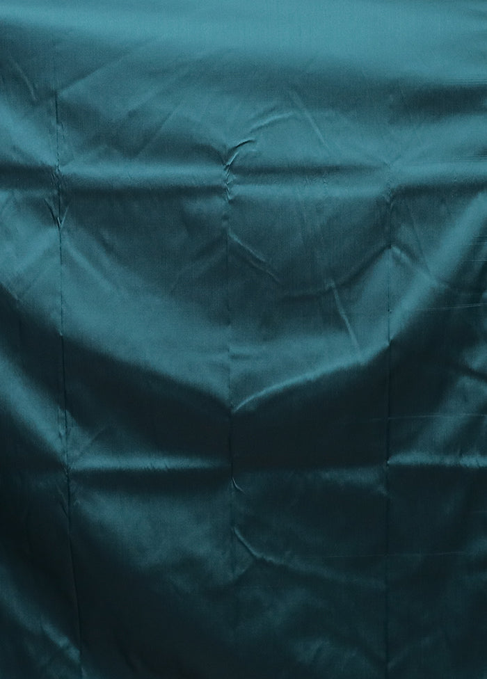 Green Katan Silk Saree With Blouse Piece