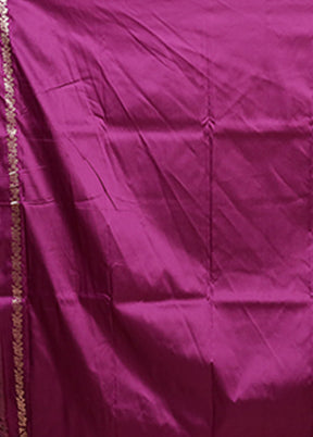 Purple Katan Silk Saree With Blouse Piece