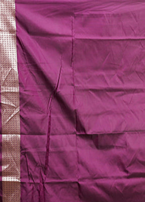 Purple Katan Silk Saree With Blouse Piece