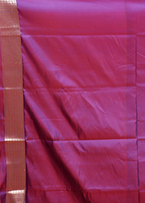 Blue Katan Silk Saree With Blouse Piece