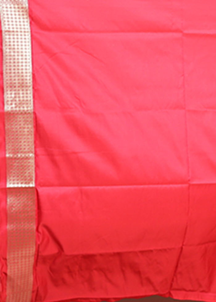 Pink Katan Silk Saree With Blouse Piece